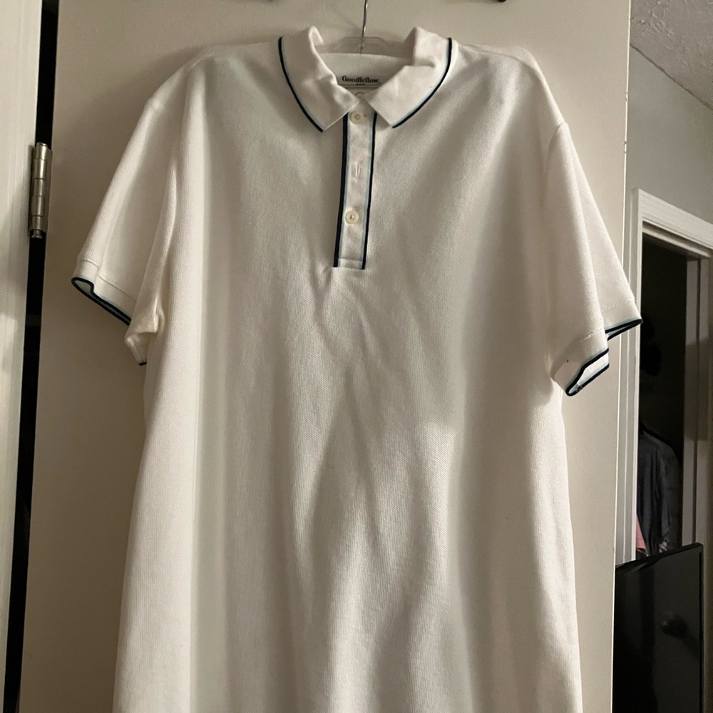 Goodfellow & Co White Polo with Black Accents